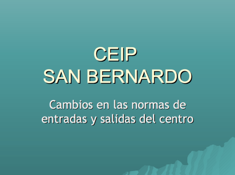 Entradasysalidas ceipsanbernardo
